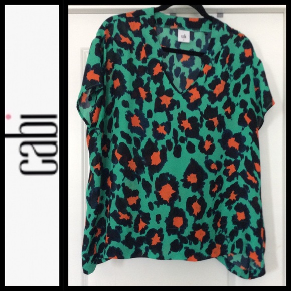CAbi Rita Animal Print Blouse - Picture 5 of 6